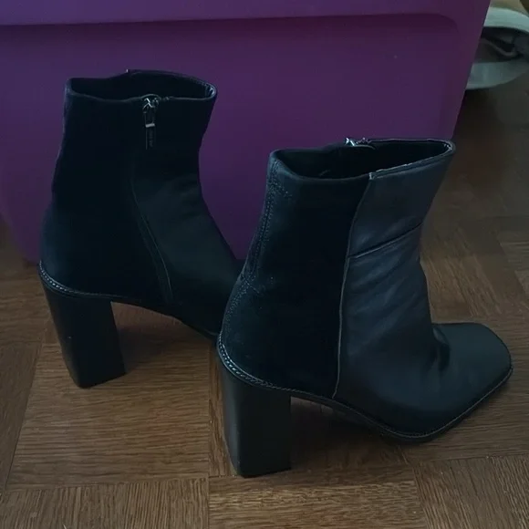 Aldo black patent Leather and Suede Boots size 9 - Picture 3 of 8